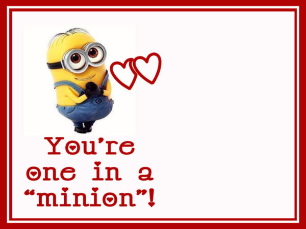 valentine minion plush