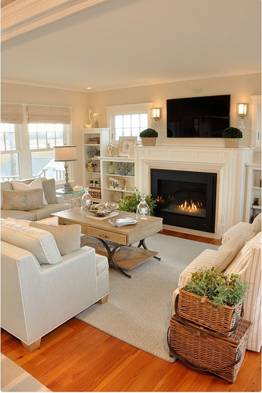 Putting A Tv Above Your Mantel Summer, How To Decorate A Living Room With Tv Above Fireplace