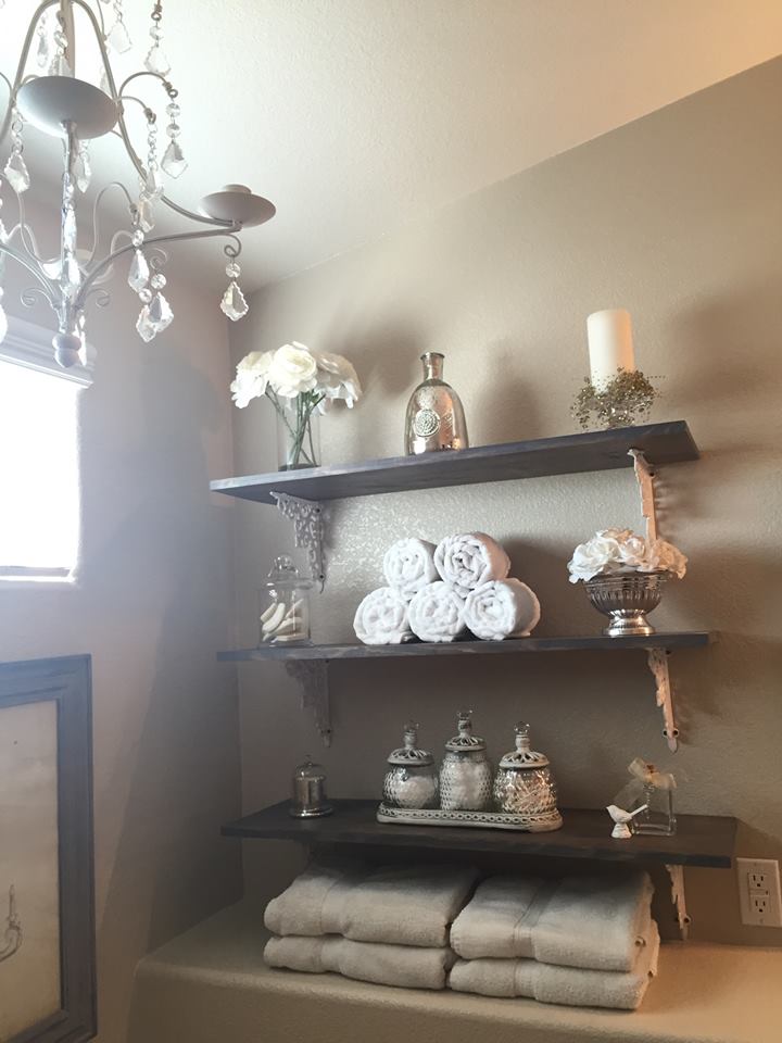 DIY Bathroom Shelves