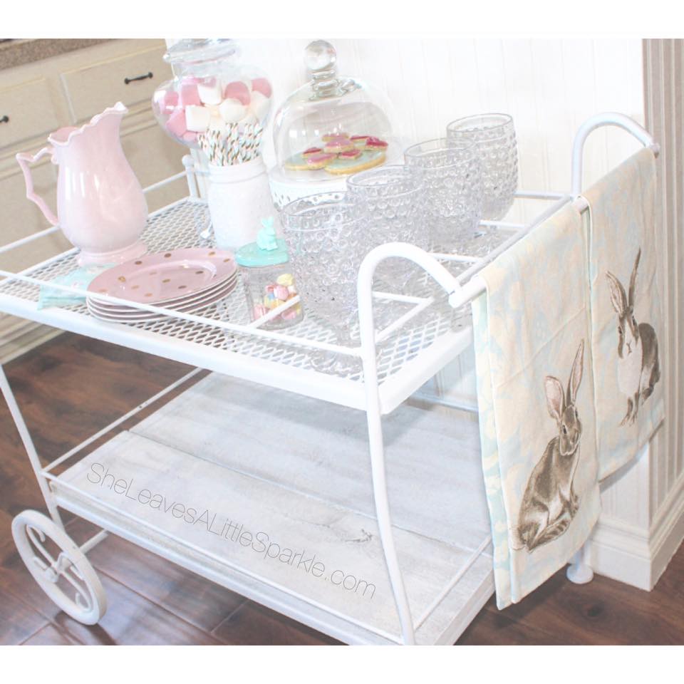 Vintage Tea Cart with Sugar Cookies