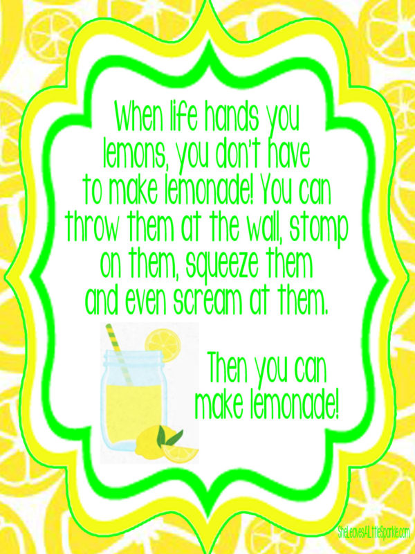 You Don't Have To Make Lemonade - Summer Adams