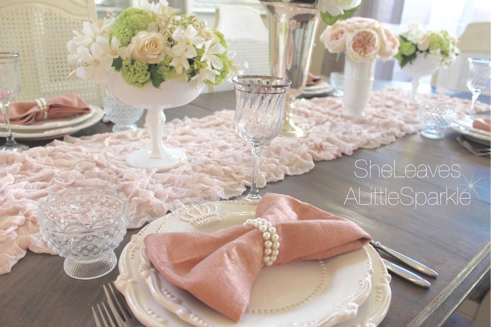 Blush Pink and Silver Grey Napkins Set, Linen Napkins Set, Wedding