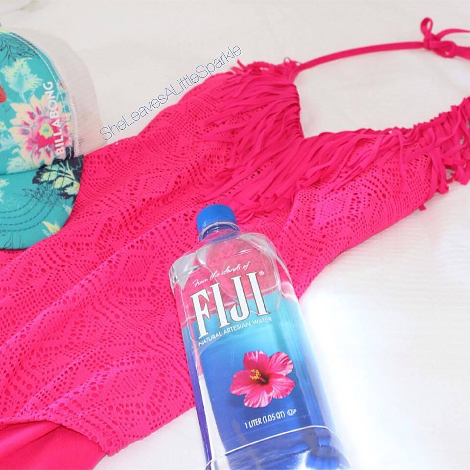 hot pink fringe swimsuit jessica simpson beach trucker hat summer accessories essentials