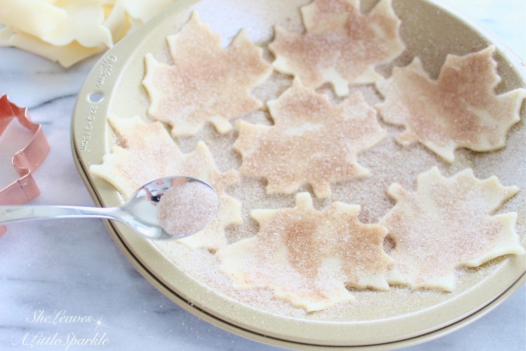 pie crust sugar leaves fall dessert treat