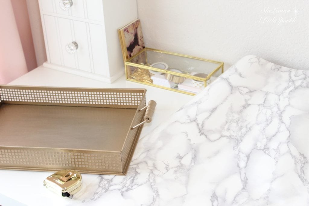 faux marble tray diy