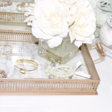 Faux Marble Tray DIY