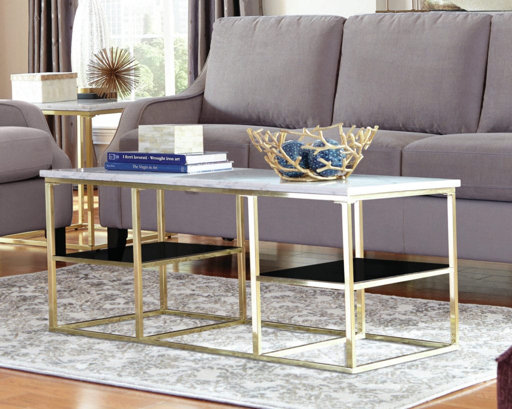 most popular coffee tables isabelle donny osmond marble brass gold coffee table