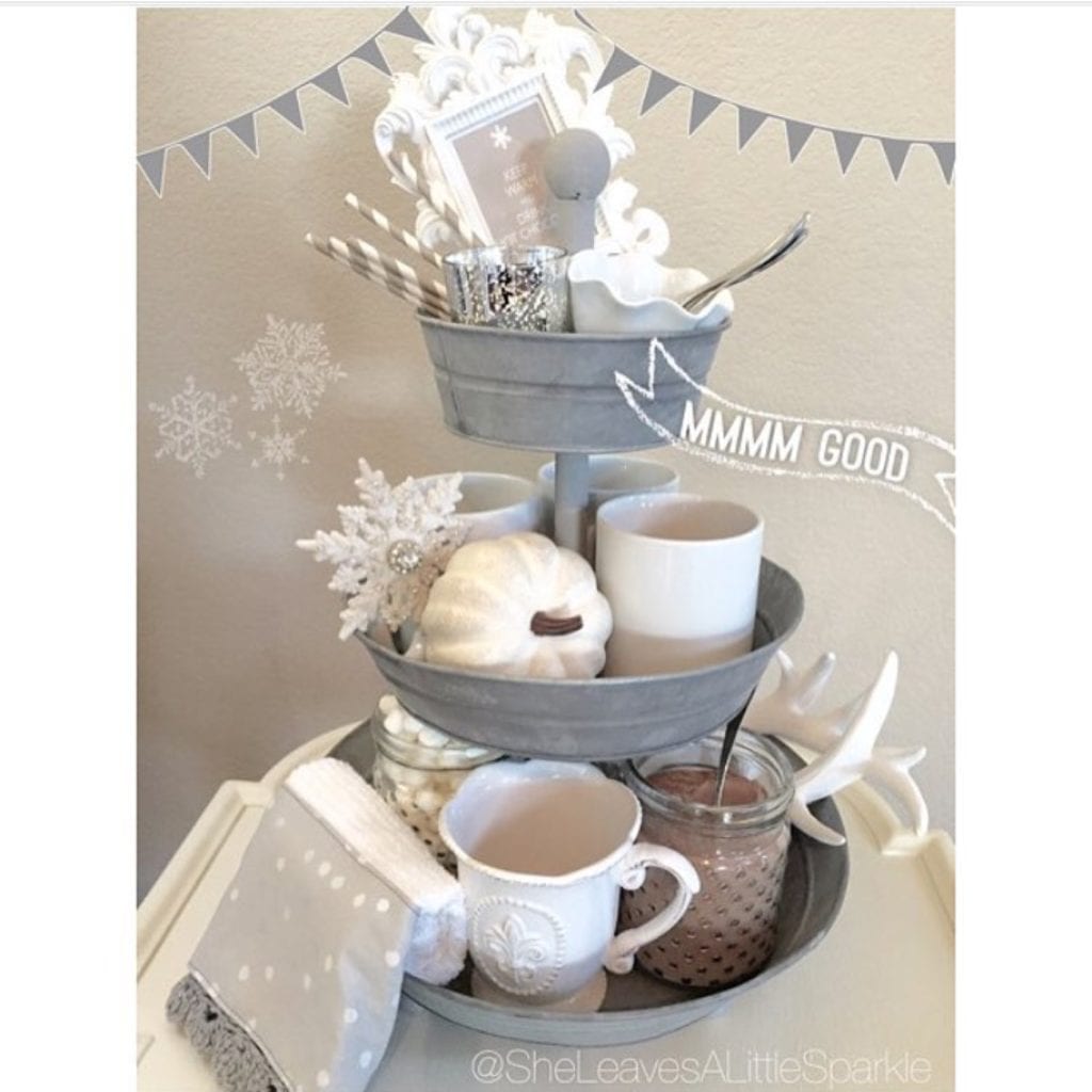 advice for my daughter hot cocoa chocolate bar 3 tiered tray