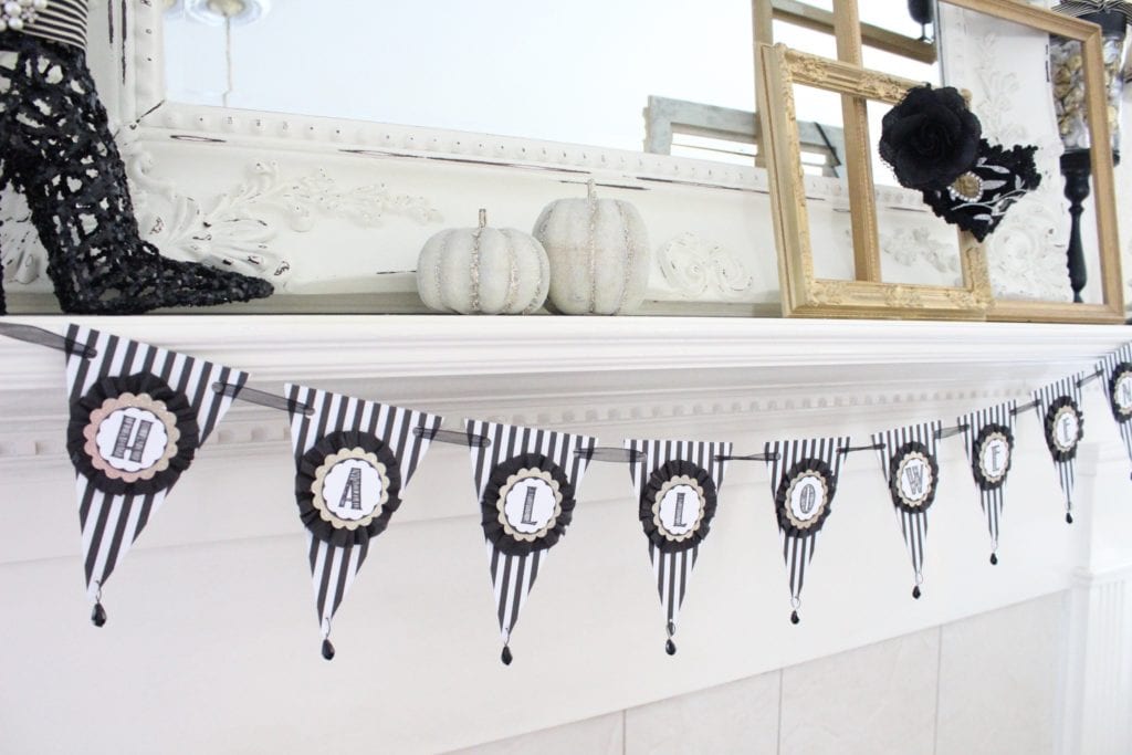 spooky chic halloween mantel