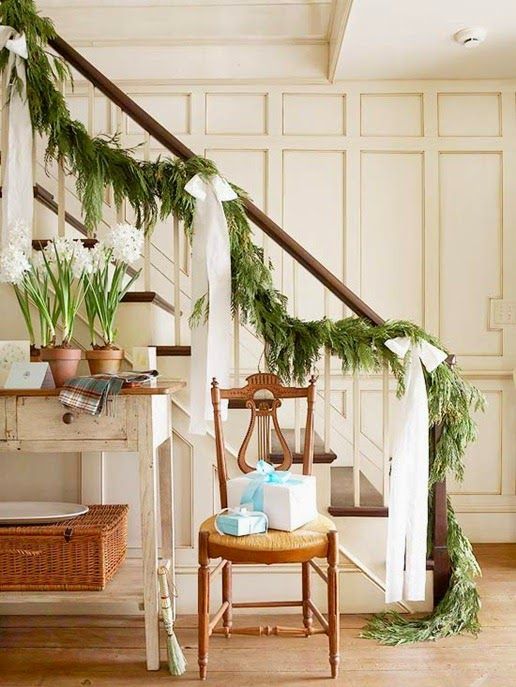 How To Hang Garland On Your Banister Summer Adams