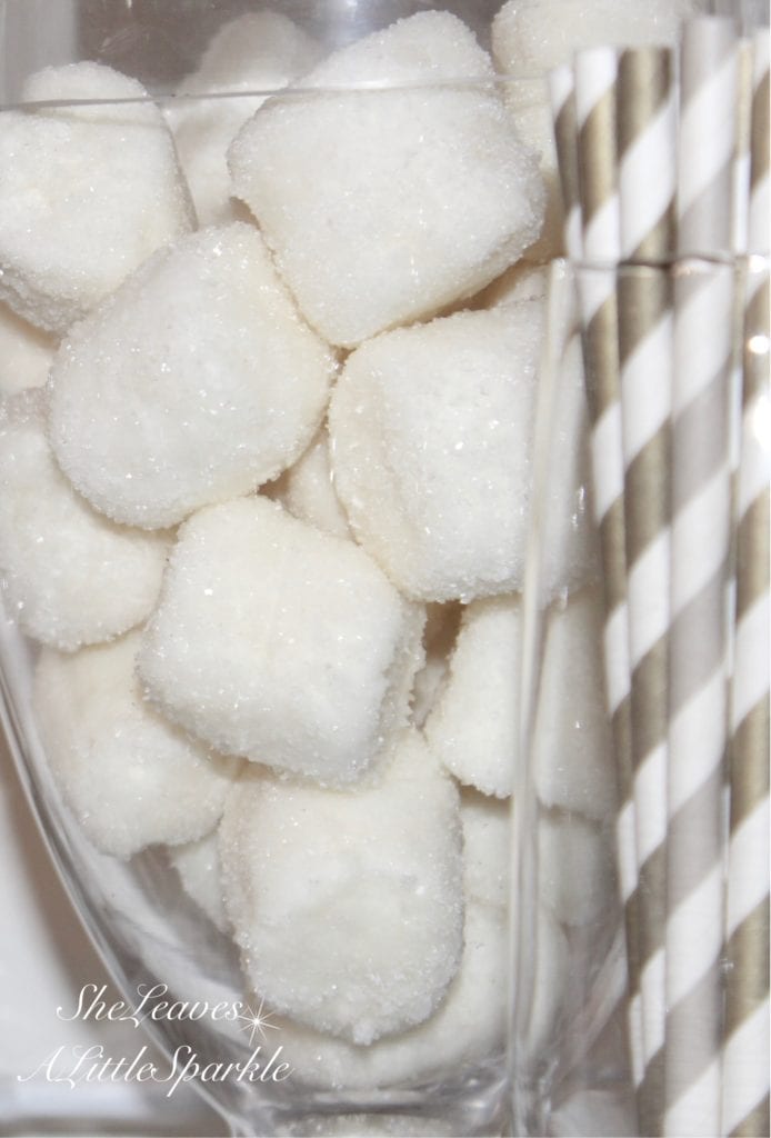how to make sparkly marshmallows glitter snow white marshmallows hot cocoa bar