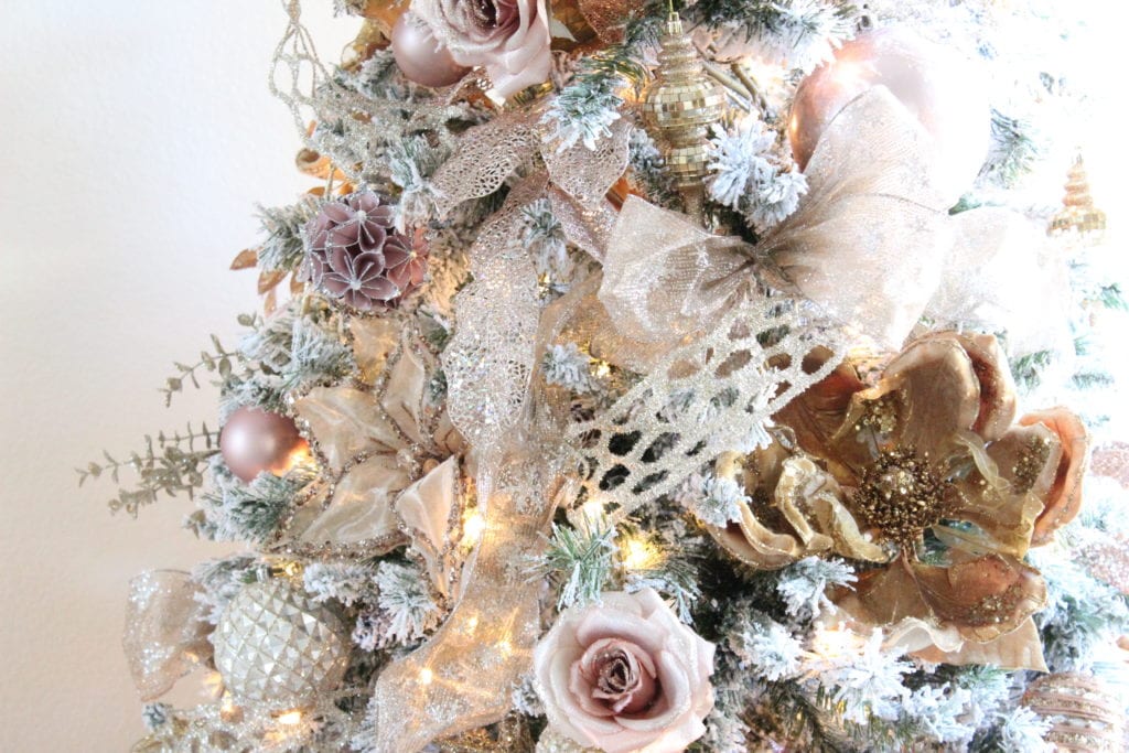 holiday living room tour 2016 blogger home christmas tour blush pink christmas gold glam christmas blush ornaments wrapping paper