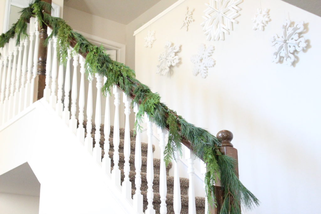 How To Hang Garland On Your Banister Summer Adams