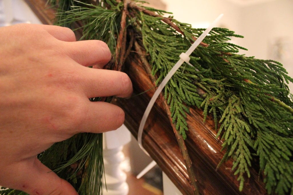 how to hang garland on your banister fresh green evergreen cypress pine garland home depot nursery fresh diy christmas holiday garland