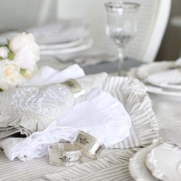 Luxurious French Ruffle Table Linens