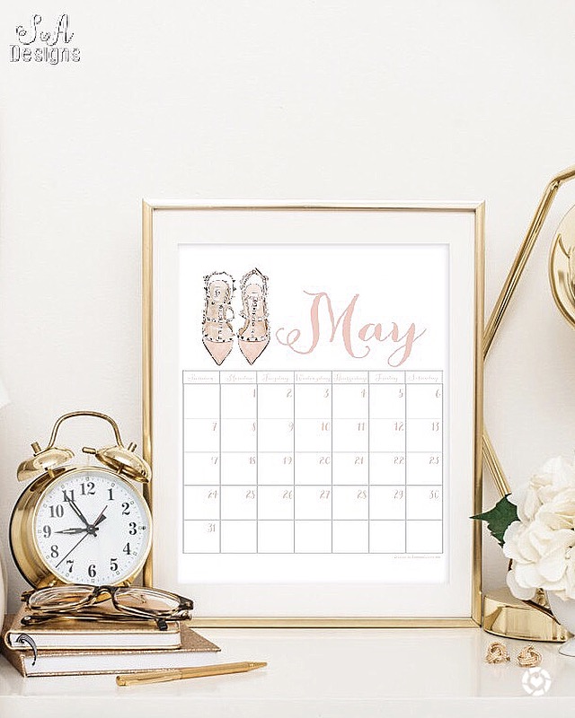 Free May 2017 Printable Calendar Summer Adams