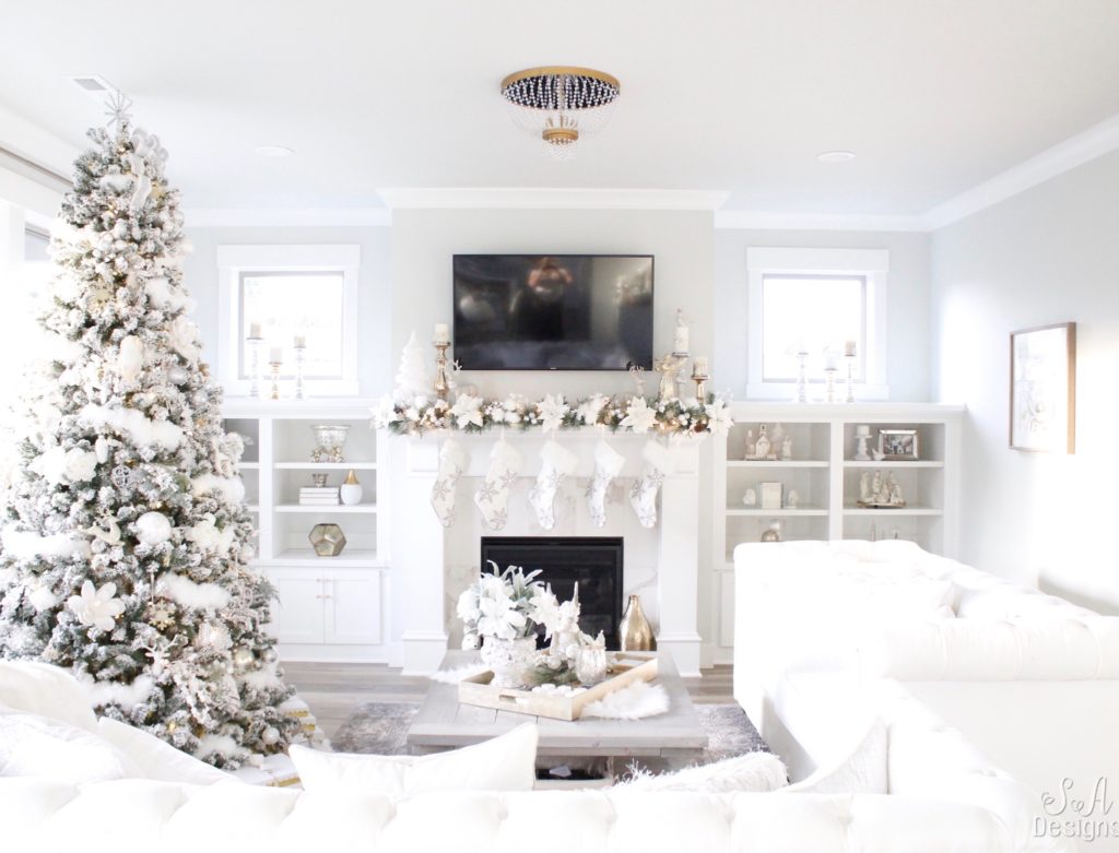 🎄MAGICAL WINTER WONDERLAND CHRISTMAS TREE DECORATING IDEAS/DECORATE WITH  ME LIVING ROOM TRENDY 