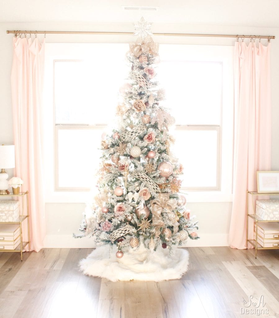 My Blush Pink Flocked Christmas Tree - Summer Adams