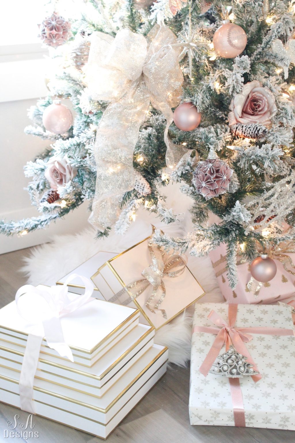 My Blush Pink Flocked Christmas Tree - Summer Adams