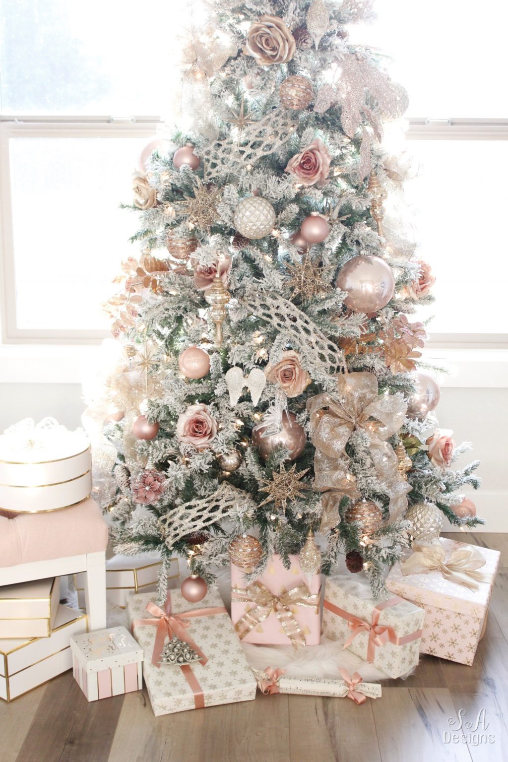 My Blush Pink Flocked Christmas Tree - Summer Adams