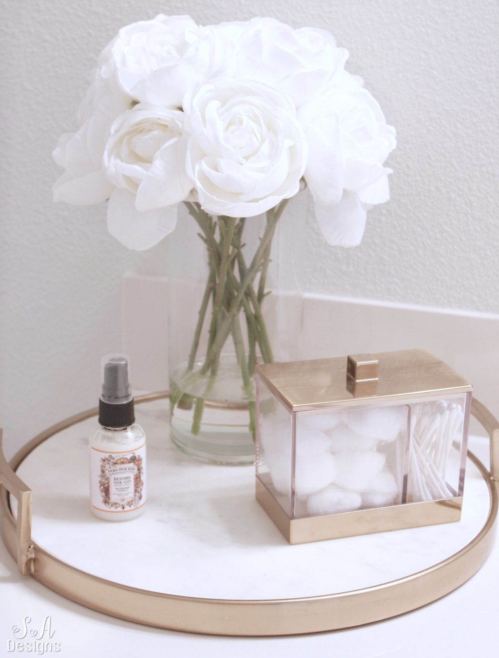 Bright White Guest Bathroom - Transitional & Elegant - Summer Adams