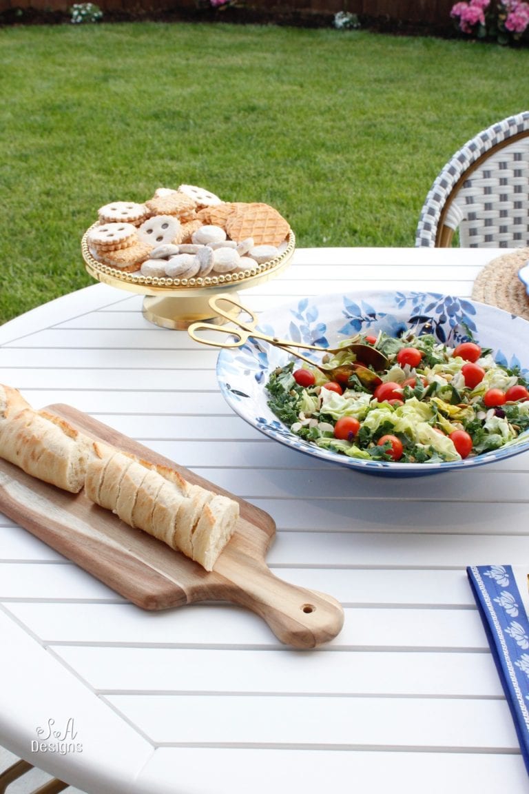 French Inspired Back Patio Dining Summer Adams