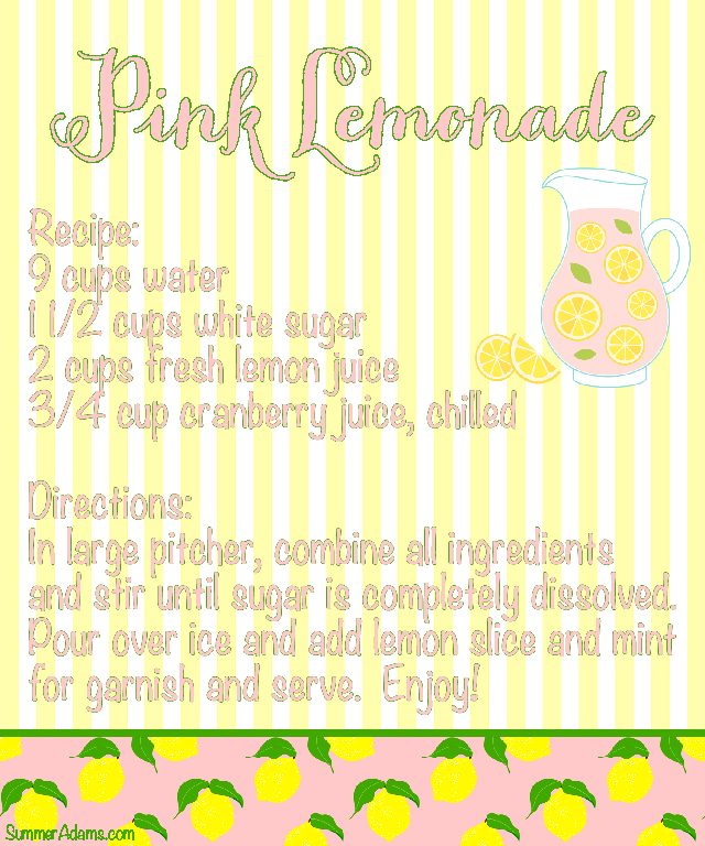 How To Make Healthy Homemade Pink Lemonade