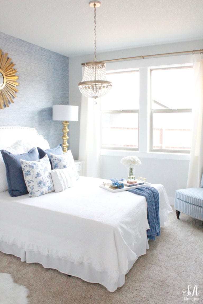 Coastal Glam Guest Bedroom Reveal - Summer Adams