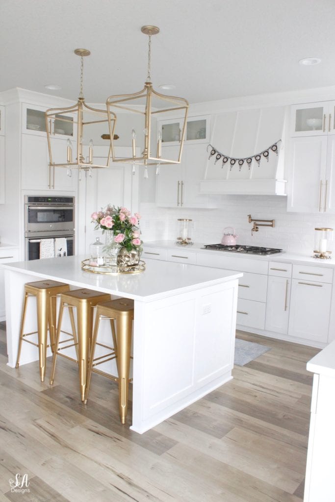 Blush Pink Black Halloween Table Kitchen Living Room