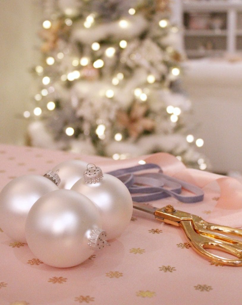 pearlized white ornament