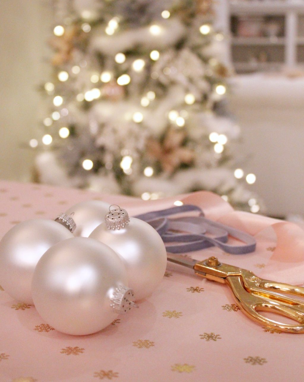 pearlized christmas ornaments