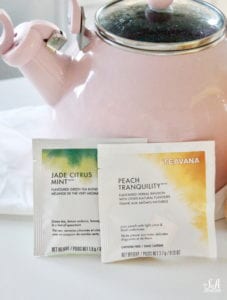 teavana jade citrus mint tea, teavana peach tranquility tea, pink tea pot