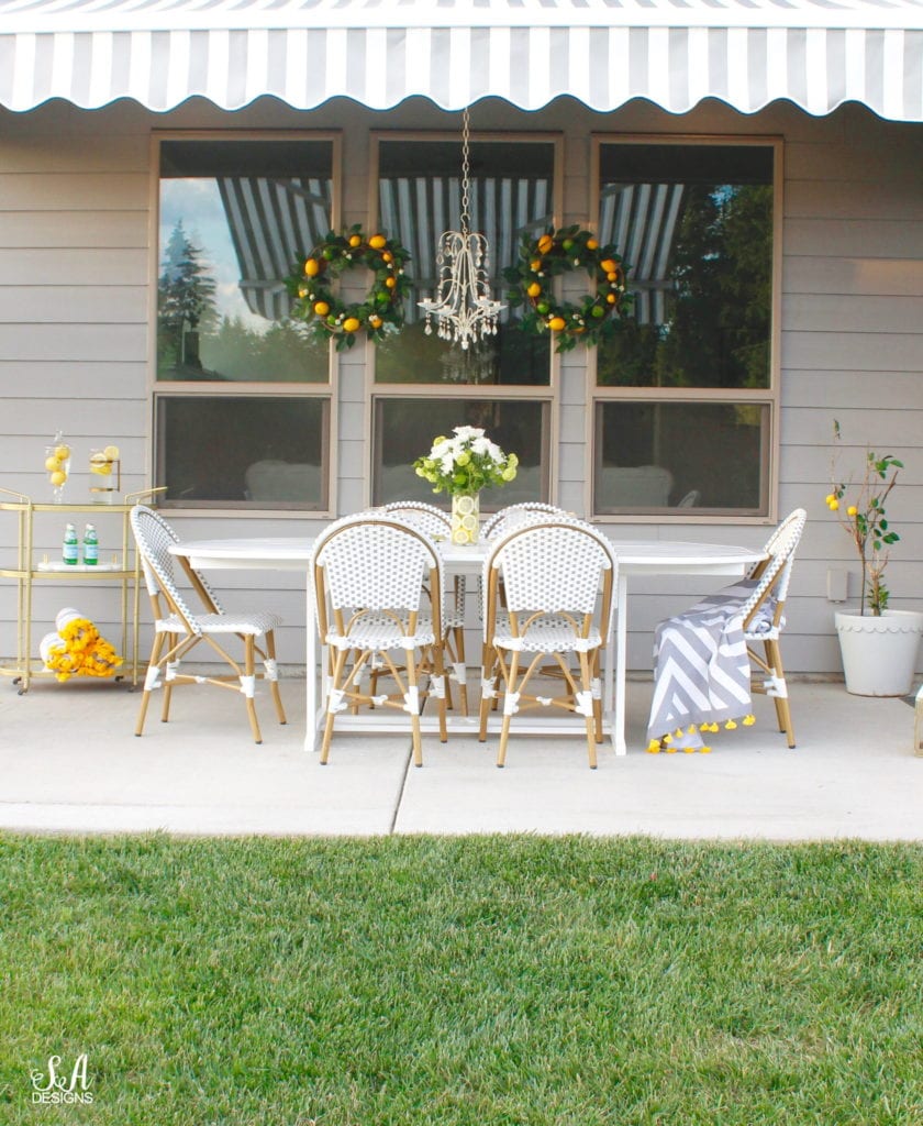 back patio, french coastal outdoor style