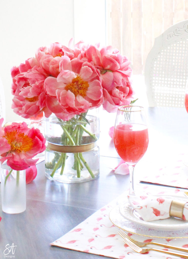 coral sunset peonies