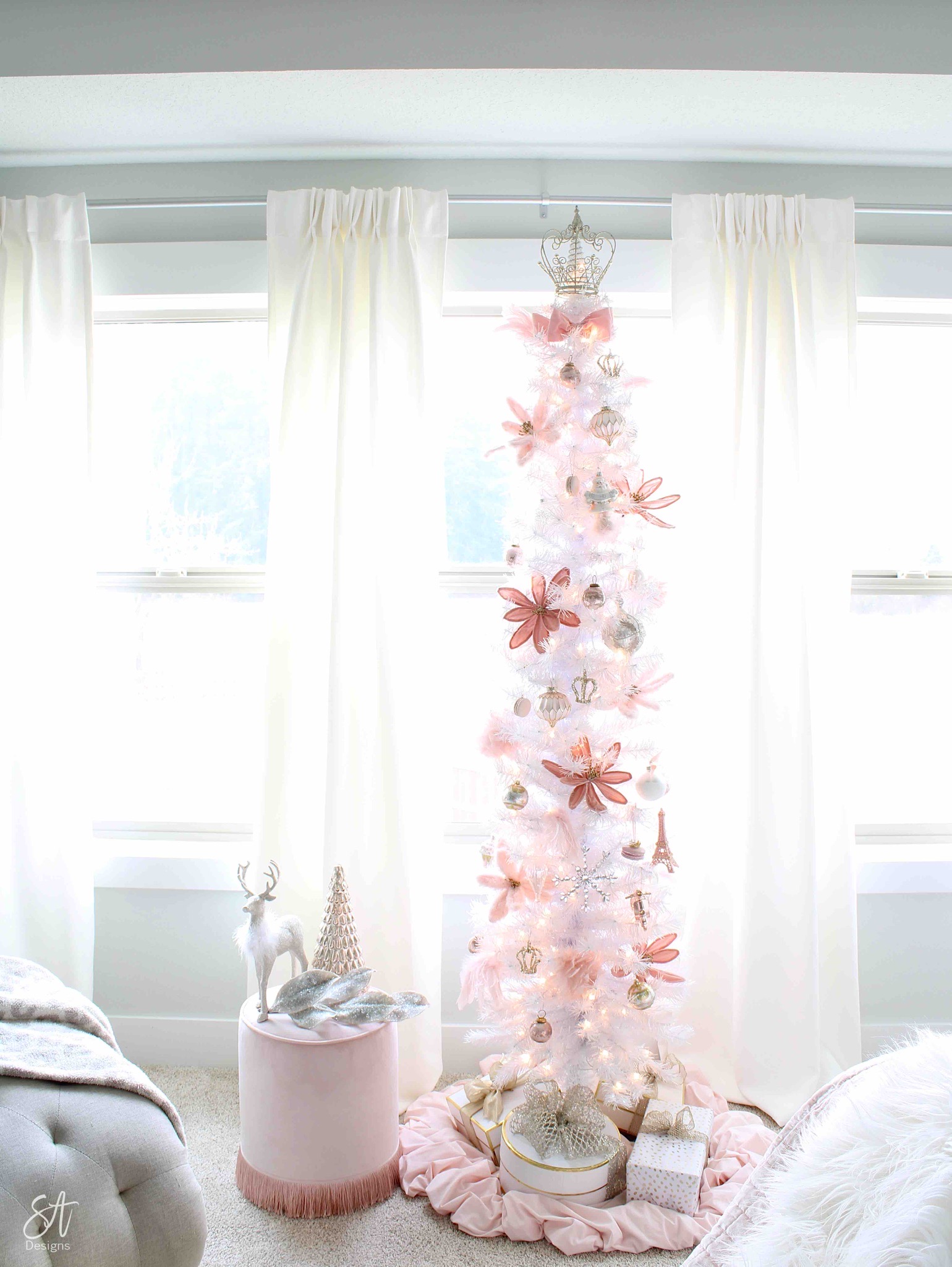 Blush Pink Christmas Master Bedroom Summer Adams
