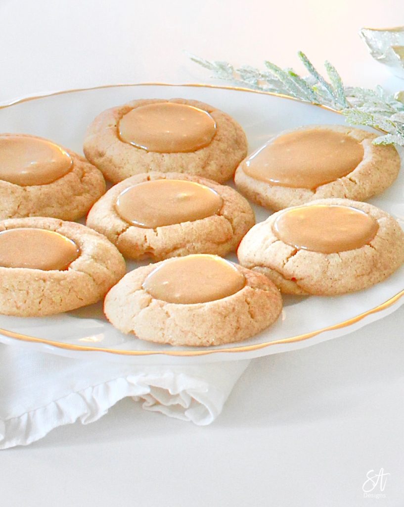 Cookie recipe, Christmas cookies, Christmas cookie recipe, Christmas recipes, snickerdoodle recipe, best easy snickerdoodle recipe, homemade caramel recipe, caramel thumbprint cookies, the best Christmas cookie recipe