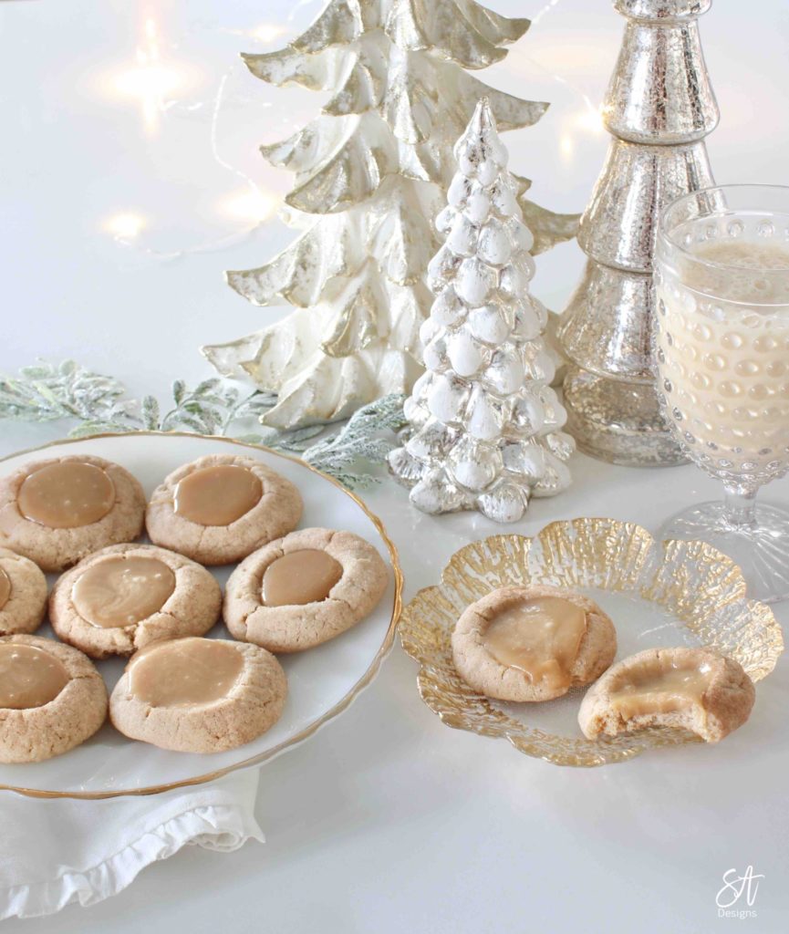 Cookie recipe, Christmas cookies, Christmas cookie recipe, Christmas recipes, snickerdoodle recipe, best easy snickerdoodle recipe, homemade caramel recipe, caramel thumbprint cookies, the best Christmas cookie recipe