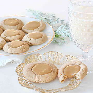 Caramel Thumbprint Snickerdoodle Cookie Recipe