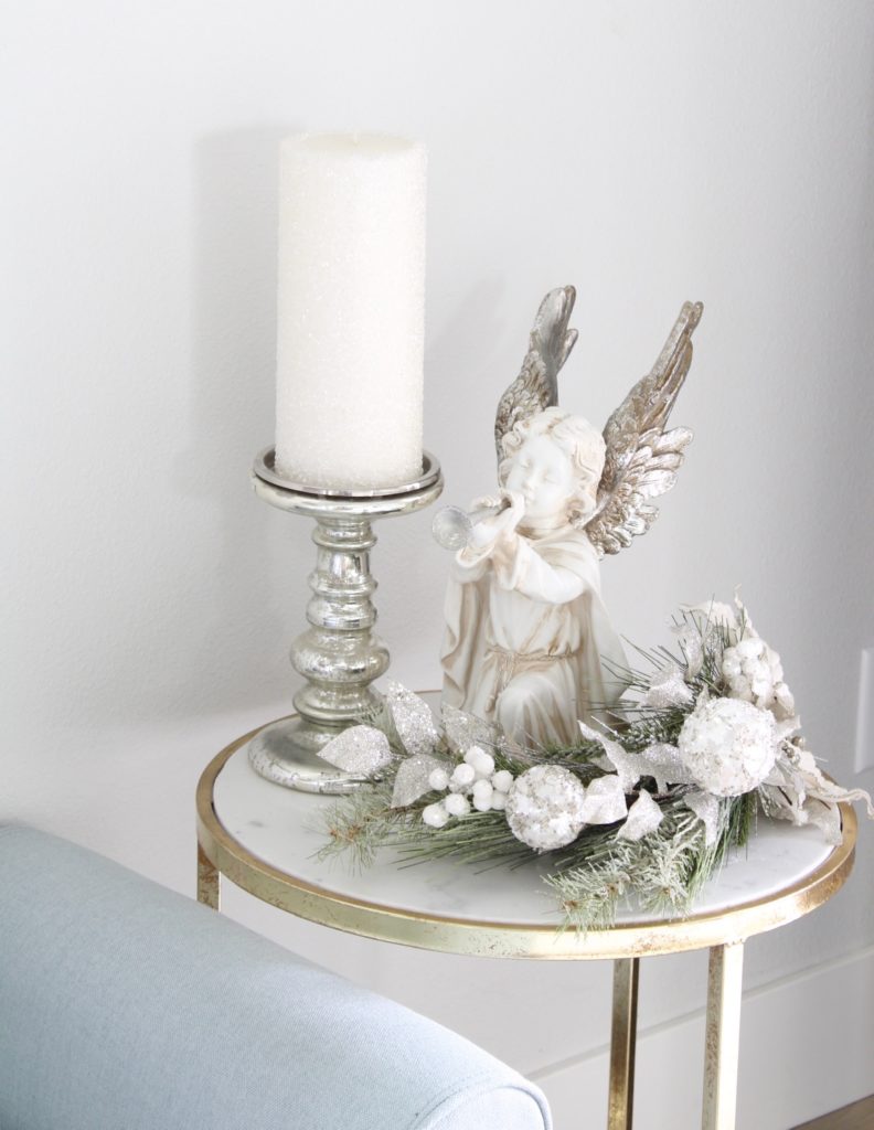 silver gold champagne elegant angel decor