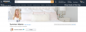 Summer Adams Amazon Influencer Program Shop store