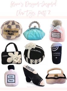 designer inspired girl puppy dog chew toys, zippy paws, haute diggity dog fashion hound collection, barkbox, amazon dog chew toys plush, chewy vuiton Vuitton, puppy chewnel, sniffany & co, pawbags, jimmy chew