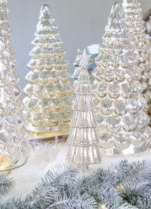 pottery barn mercury glass trees
