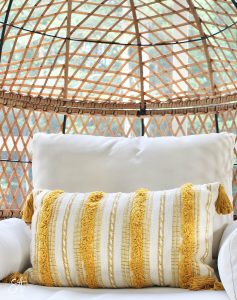 patio furniture, entertaining outdoors, lemons, Walmart, lemon plant, lemon tree, egg chairs, opal house marble round coffee table, rattan furniture, better homes and gardens furniture, hangout spot for teens, trendy furniture, South Carolina blogger