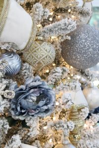 dusty blue christmas floral stems