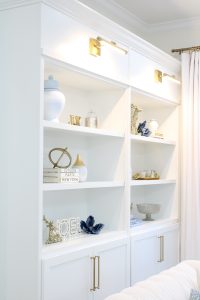 white built-ins